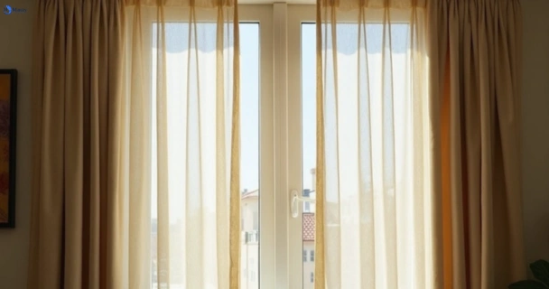 Dusty and dull curtains in grays-point-nsw before steam cleaning